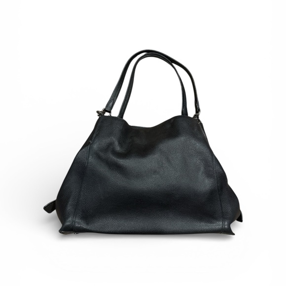 Coach Handbags - Coach Elegant Black Leather Tote Bag